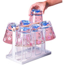 Axyaa Sakura Mount Fuji Glass Tea Cup - Double Bottom Drinkware