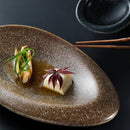 Axya Nordic Brown Sushi Plate Set with Rice Bowl and Sauce Dish