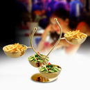 Axya Stainless Snack Tray Partition Dessert Fruit Plate Bar KTV Candy Rack