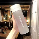 Axyaa Frosted Plastic Water Bottle with Tea Strainer, BPA-Free, Sporty, Portable, Large Capacity