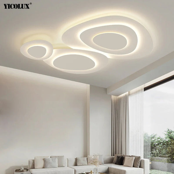 Axya White LED Modern Chandelier for Living Dining Bedroom Kitchen Indoor Lighting