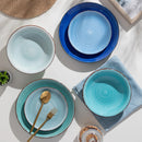 Axyaa BONITA Blue Dinnerware Set for 12 People