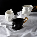 Axya Porcelain Tea Set, Modern Nordic Design Coffee Cup and Saucer