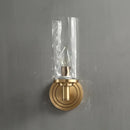 Axyaa Bronze Crystal Wall Lamp LED Sconce for Bedroom Living Room Modern Decor