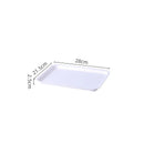 Axyaa Rectangular Nordic Plastic Tray for Tea Fruit Dessert Serving - Kitchen Dining Organizer