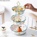 Axya Ceramic Fruit Plate Multilayer Cake Stand Display Stand Home Decor Display Frame