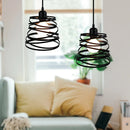 Axyaa Spiral Swirl Metal Wire Cage Pendant Light Industrial Vintage Loft Style