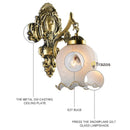 Axyaa Vintage Glass Wall Lamp Retro E27 Antique Bedroom Sconce
