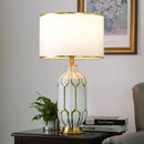 Axyaa 30cm 38cm Round Lampshade with Golden Edge for Table Lamps
