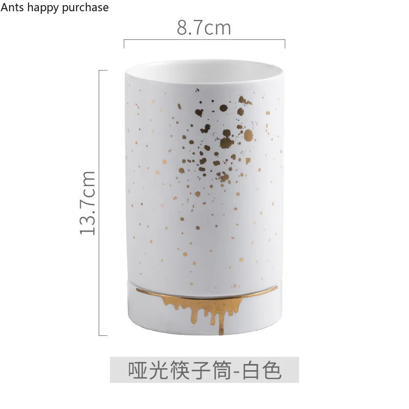 Axya Ceramic Chopstick Holder Organizer Box Storage Bottles
