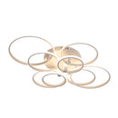 Axyaa Modern LED Circle Rings Ceiling Light in Matte Black/White for Living Room