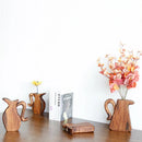 Axyaa Wooden Vase Glass Test Tube Flower Arrangement Hydroponics Home Decor