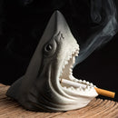 Axya Ceramic Shark Sculpture Ashtray & Key Storage Box Desktop Decoration Gift