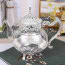 Axyaa Palace Golden Glass Teapot - Elegant Kitchen Coffee Pot for Home Decor or Gifts