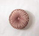 Velvet Round Cushion 40x40cm, Pink/Blue, Home Decor for Sofa, Chair, Car - Axyaa Brand