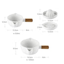 Axya White Ceramic Soup Bowl Set for Oil Separation and Grease Trapping