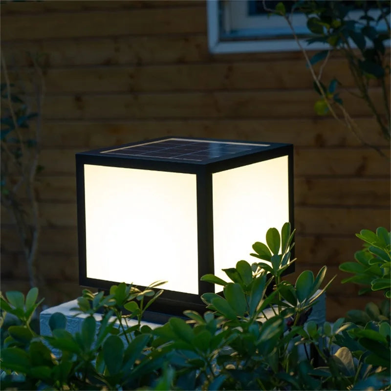 Axyaa Solar Post Lamp Wall Lights Remote Control IP65 Waterproof LED