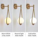 Axyaa Modern LED Metal Glass Wall Lamp for Bedroom Living Room Decoration