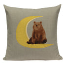 Axyaa Nordic Bear Cushion Cover 45x45cm Cute Cartoon Animal Pillow Case