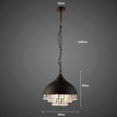 Axyaa Vintage Iron Crystal Chandelier Pendant Lamp