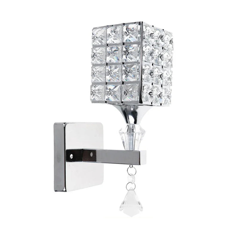 Axyaa Crystal Pendant LED Wall Light for Bedroom and Living Room Décor