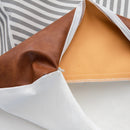 Axyaa Brown Faux Leather Pillow Cover - Home Decor, Couch, Bed - 45x45cm, 35x50cm