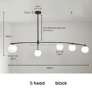 Axyaa Nordic Magic Bean Chandelier, Modern Simple Creative Lighting for Living Room