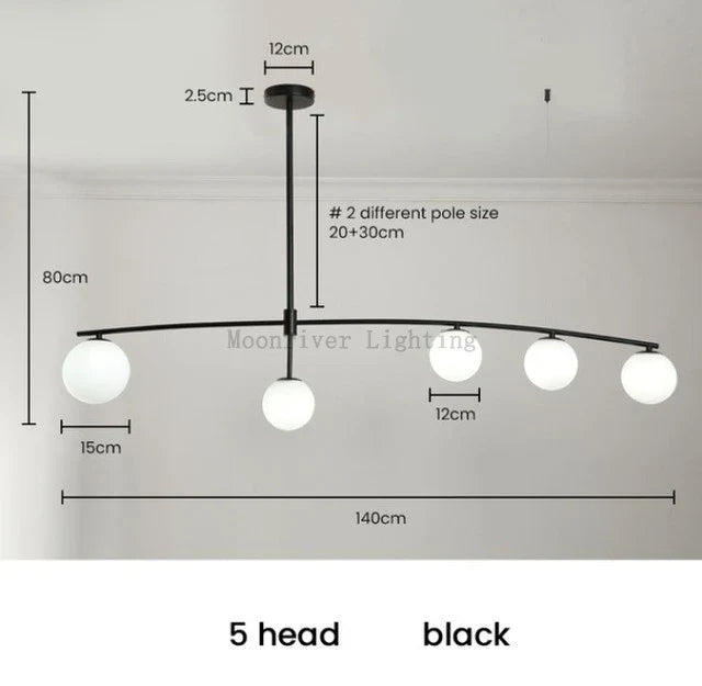Axyaa Nordic Magic Bean Chandelier, Modern Simple Creative Lighting for Living Room