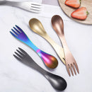 Axyaa Stainless Steel Outdoor Picnic Cutlery Set - Camping Survival Tool