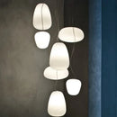 Axyaa Milky White Glass Pendant Lamp for Bedroom and Dining Lighting