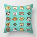 Axyaa Dog Print Cushion Cover 45X45CM Home Sofa Decor Pillow Case