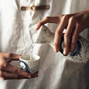 Axya Japanese Chinese Style Ceramic Sake Wine Teacup Spirit Liquor Retro White Wine Cup