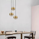 Axyaa Nordic Gold Glass LED Pendant Lights - Modern Luxury Bedside and Bar Lighting Decor