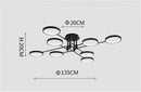 Axyaa Modern LED Chandelier with Remote Control - Ceiling Lighting for Home