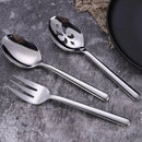 Axyaa Stainless Steel Salad Serving Spoon Set for Western Tableware