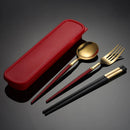 Axyaa Stainless Steel Cutlery Set with Box - Travel Friendly Utensils
