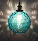 Axya Blue Glass Ball LED Pendant Light for Stylish Home Decor