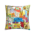 Axyaa Nordic Linen Graffiti Cushion Cover for Sofa Decoration