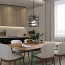 Axyaa Spiral Swirl LED Pendant Chandelier for Living Room & Kitchen