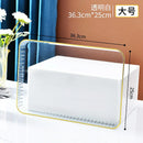 Axyaa Transparent Plastic Tray: Large Rectangle Pallet for Tea, Drink, Grocery Storage.
