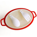 Axyaa Kids Round Bento Box Double-layer Fruit Lunch Box Microwaveable & Fitness Food Container