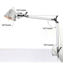 Axyaa Modern Swing Arm Table Lamp with Clip for Bedroom Office Reading