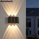 Axyaa LED Outdoor Wall Lamp Waterproof Strip Lighting, Aluminum Fixture for Garden Decor