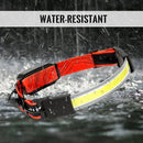 Axya Rechargeable Waterproof Headlamp with Red Warning Light