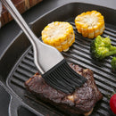 Axyaa Stainless Steel BBQ Oil Brush with Silicone Head and Anti-Scald Handle