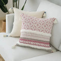 Moroccan Style Tassel Cushion Cover 45x45cm for Home Decor Sofa Bed - Axyaa
