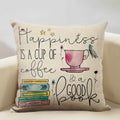 Axyaa Life Beautiful Words Linen Cushion Cover 45x45cm Luxe Bedroom Decor