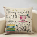 Axyaa Life Beautiful Words Linen Cushion Cover 45x45cm Luxe Bedroom Decor