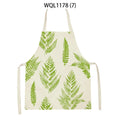 Tropical Jungle Print Kitchen Apron, Axyaa Plant Leaves Chef Bib for Kids Men Women