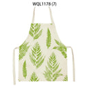 Tropical Jungle Print Kitchen Apron, Axyaa Plant Leaves Chef Bib for Kids Men Women
